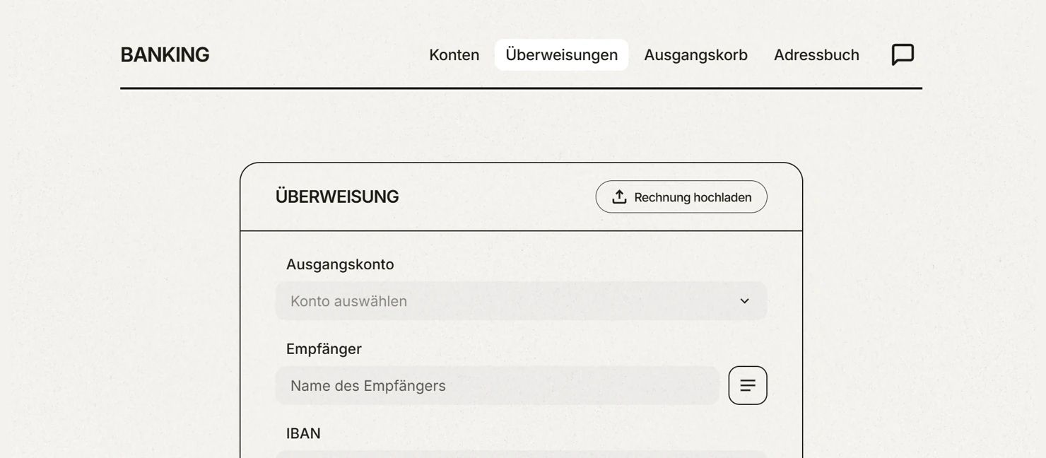 Banking – Überweisung in James